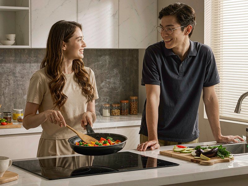 Home kitchen cooking