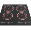 H04cc7b68e51a49308cc1a6016bbdccbfj Commercial 4-Burner Electric Ceramic Cooktop with Touch Control