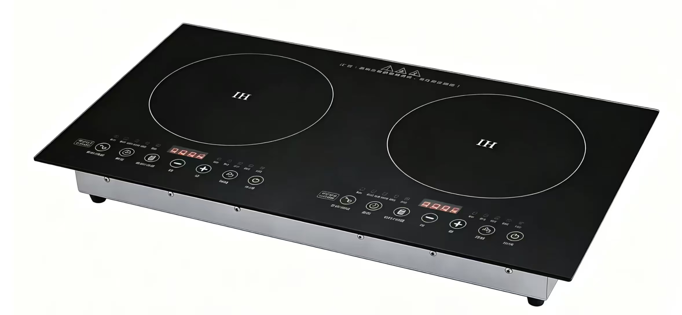 H09d3e6b0c17b492fa17bb67662ab8da27 Built-in Double Burner Electric Induction Cooktop With Touch Control
