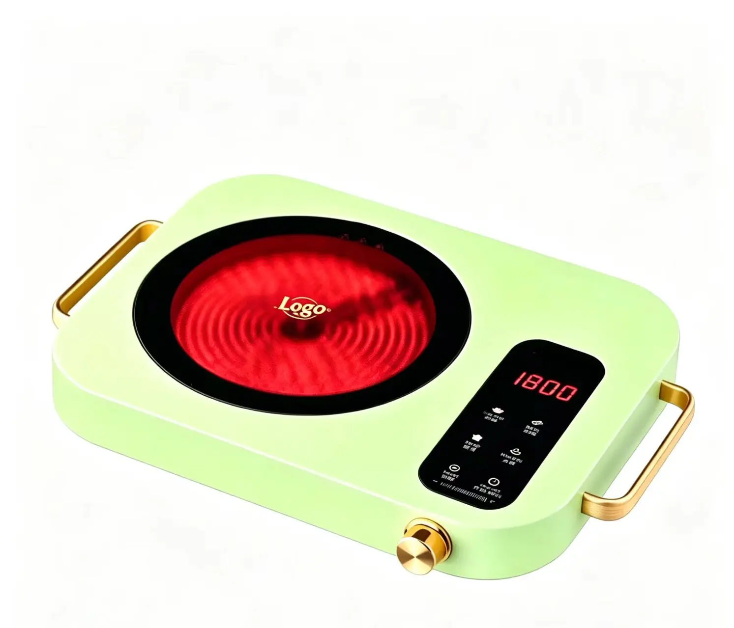 CJA Portable Electric Ceramic Hob With Stainless Steel Surface
