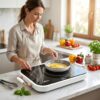 H36f441cbcde54aa7b1ed9d192dfa3b9eT Portable Electric Ceramic Hob 2200W Stainless Steel Cooktop