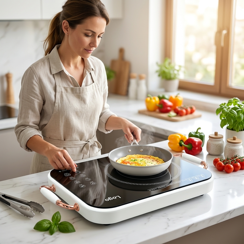 H36f441cbcde54aa7b1ed9d192dfa3b9eT Portable Electric Ceramic Hob 2200W Stainless Steel Cooktop