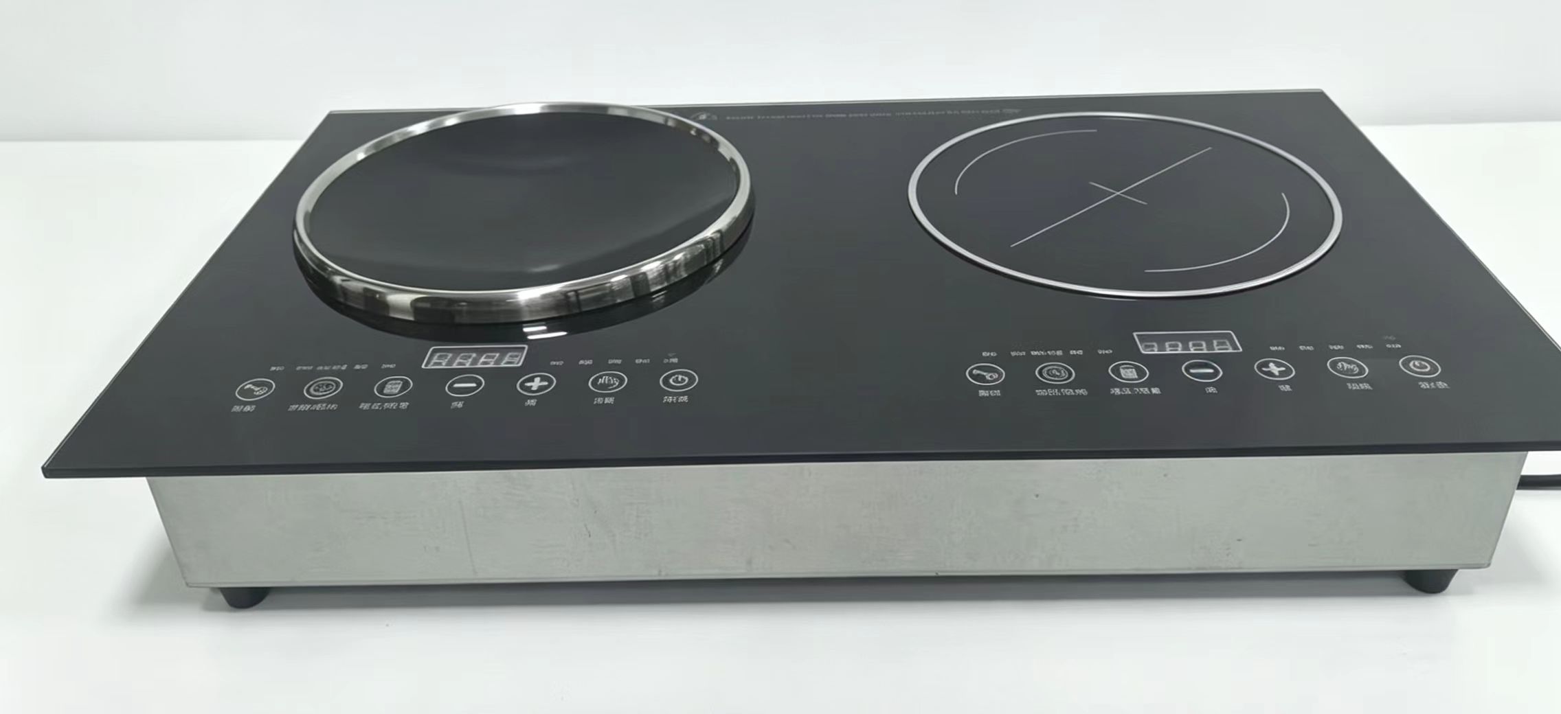 H5e158223d5284dc597c5a067ee79f6e3R CJA 2 Burner Infrared Ceramic Cooktop With Touch Control