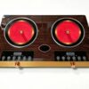 H6bdc61d4e3d34af9a0e18a8a92f0b566C CJA 2 Burner Electric Ceramic Hob, Stainless Steel Portable Cooktop