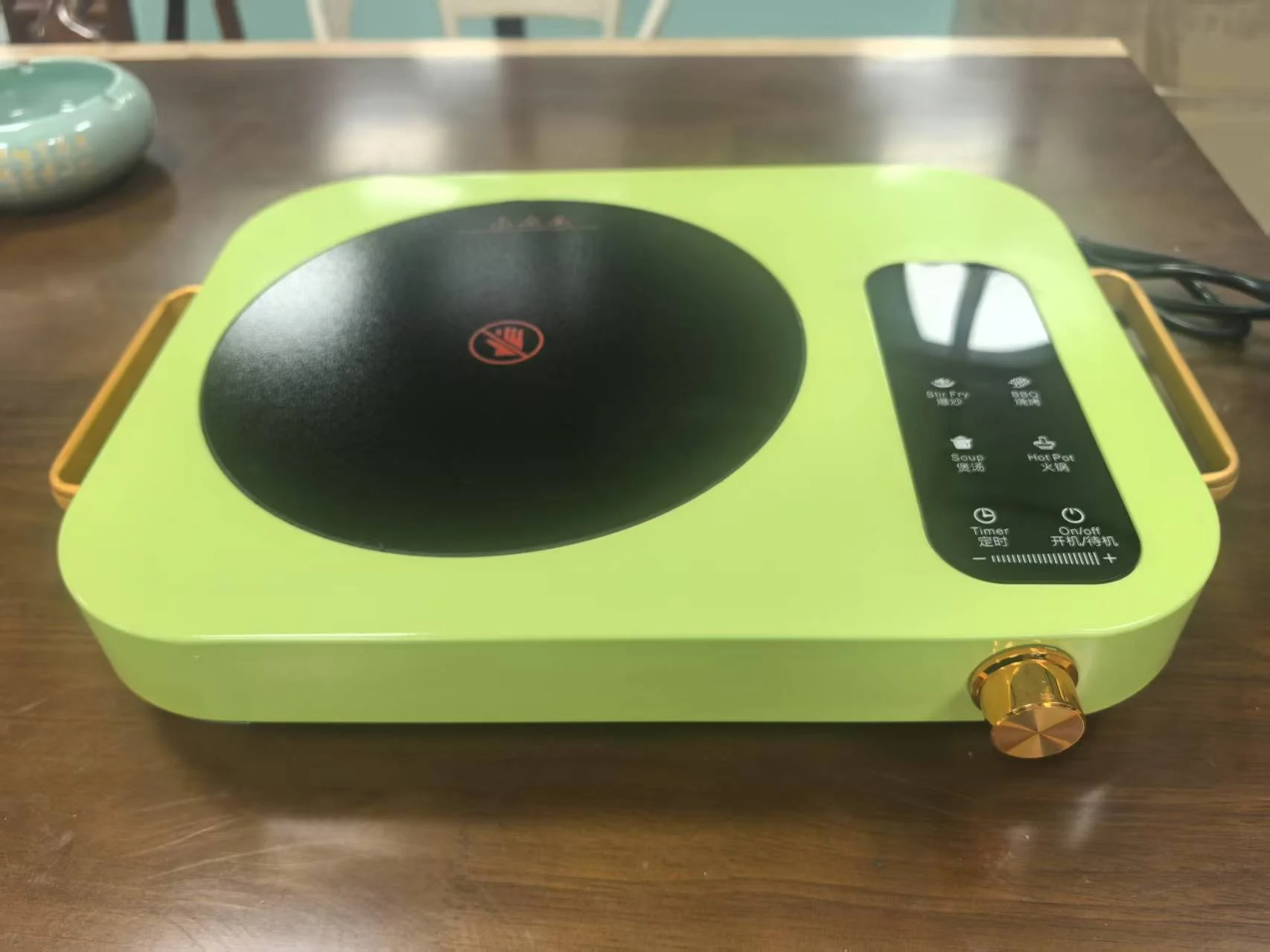 CJA Portable Electric Ceramic Hob With Stainless Steel Surface