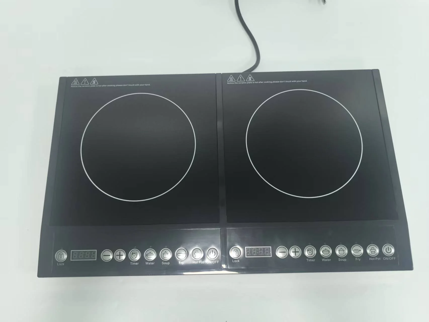 Hc08a363b2a1f41c982d31e42c5466c43u Portable Double Burner Induction Cooker with Touch Control