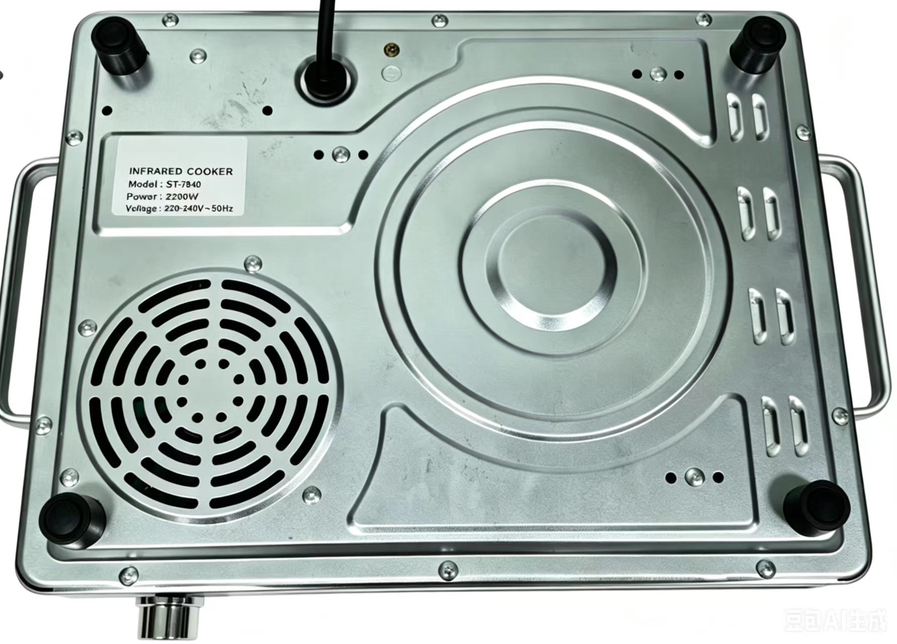 He8b30d42466b4863af7db6b84678dcbde CJA Portable Electric Ceramic Cooktop with Touch and Knob Controls
