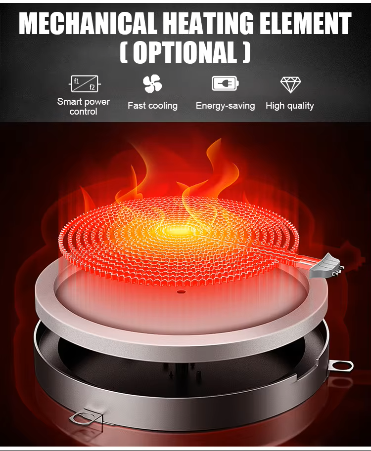 Hec33082adeba45f286a0841738dcaa6bX CJA Portable 1 Burner Smooth Ceramic Electric Pottery Stove